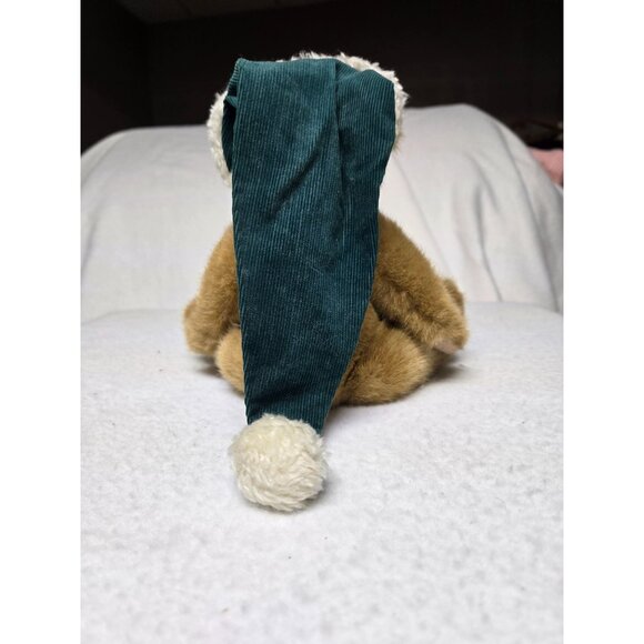 Boyds Bear B.J Bearricane Plush Bear with Green Candy Cane Scarf and Green Hat - Picture 6 of 15